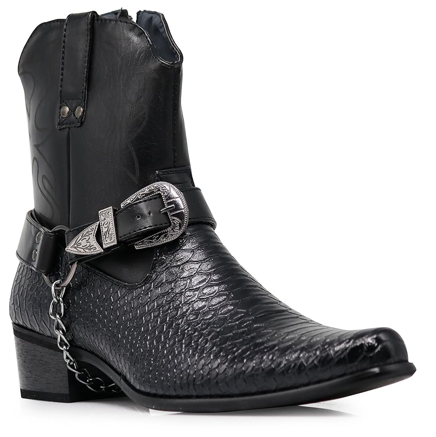 Amazon.com | Alberto Fellini Men's Crocodile Prints Western